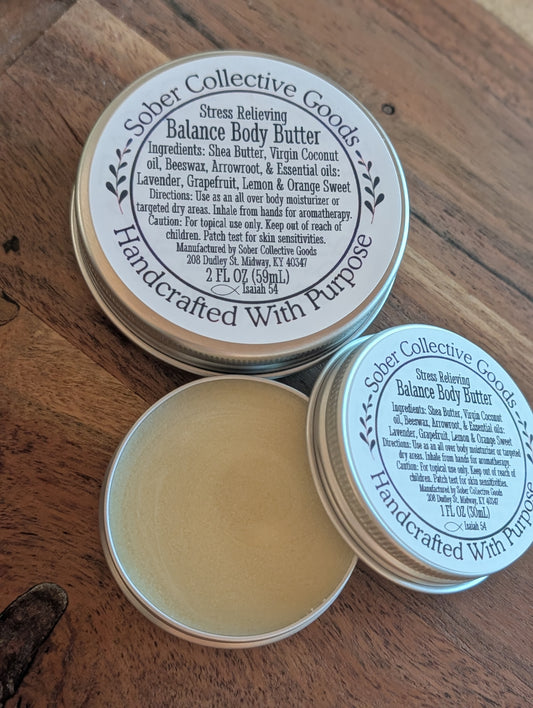 Balance Body Butter (Anxiety & Stress blend) - Ultra Moisturizing - Purchase with Purpose